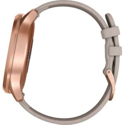 Garmin Vivomove HR Smart Watch, Rose Gold with Gray Suede Band - 010-01850-19
