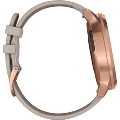 Garmin Vivomove HR Smart Watch, Rose Gold with Gray Suede Band - 010-01850-19