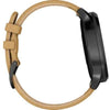 Garmin Vivomove HR Smart Watch, Onyx Black with Tan Suede Band - 010-01850-10