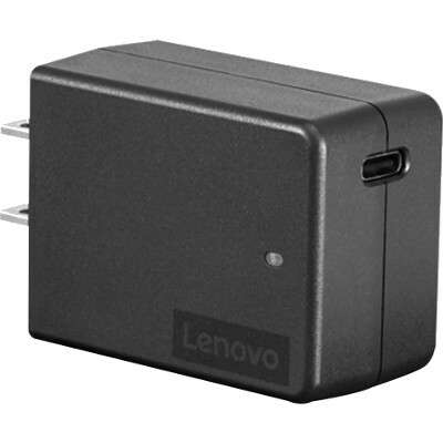 Lenovo 45W USB-C AC Portable Adapter, External Charger for Laptops & Smartphones - 4X20V07881