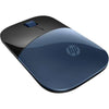 HP Z3700 Wireless Mouse, RF Wireless, 3 Buttons, 1200 dpi, Blue - 7UH88AA#ABL