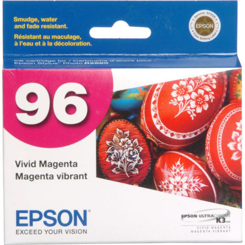 Epson 96 Magenta Ink Cartridge for Stylus Photo R2880 Printer, 940 Pages - T096320