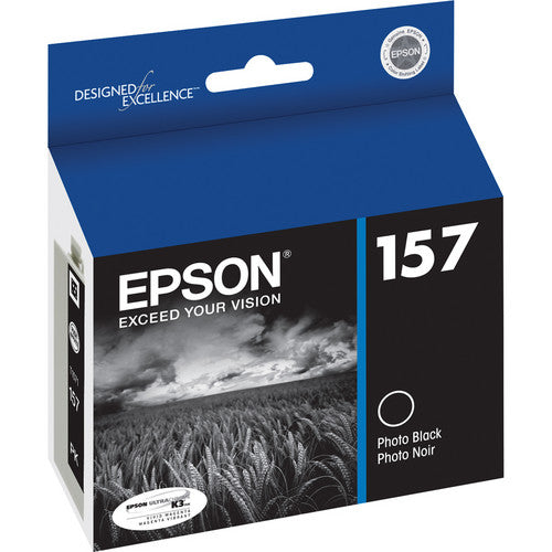 Epson 157 Photo Black Ink Cartridge for Stylus Photo R3000 Printer, Standard Yield - T157120