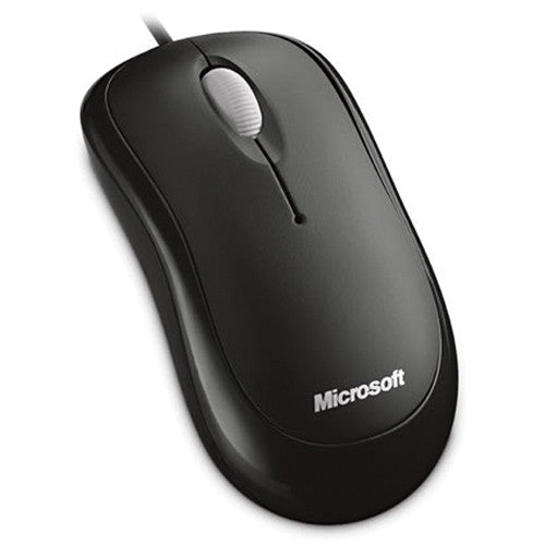 Microsoft Basic Optical Wired Mouse, USB, 3 Buttons, Black - P58-00061