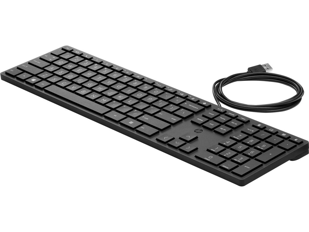 HP Desktop 320K Wired Keyboard, USB, Black - 9SR37UT#ABA