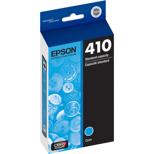 Epson 410 Claria Premium Standard Capacity Cyan Ink Cartridge, 300 Pages - T410220-S