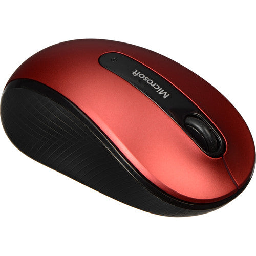 Microsoft Wireless Mobile Mouse 4000, 2.4GHz, 4 Buttons, Four-way Scrolling, Red - D5D-00038