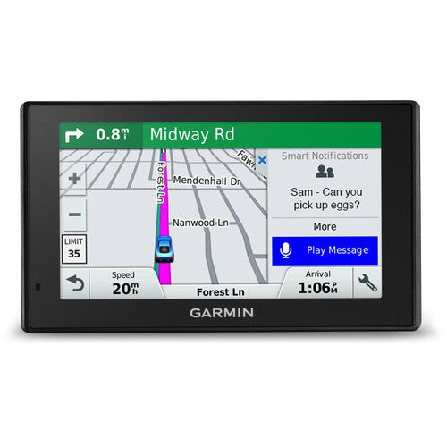 Garmin DriveSmart 51 LMT-S Automobile Portable GPS Navigator, 5" Touchscreen Color Display, Mountable, Black - 010-01680-02