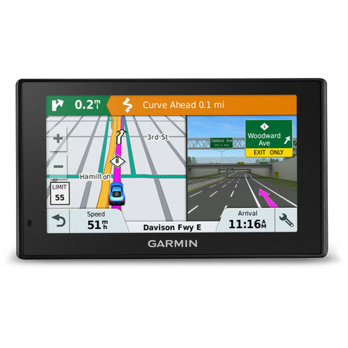 Garmin DriveSmart 51 LMT-S Automobile Portable GPS Navigator, 5" Touchscreen Color Display, Mountable, Black - 010-01680-02
