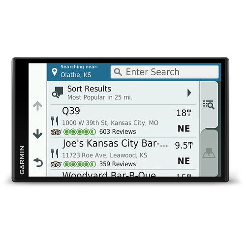 Garmin DriveSmart 61 LMT-S Automobile Portable GPS Navigator, 7" Touchscreen Color Display, Mountable, Black - 010-01681-02