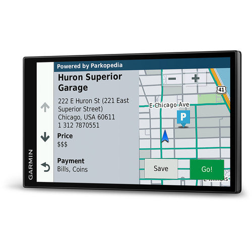 Garmin DriveSmart 61 LMT-S Automobile Portable GPS Navigator, 7" Touchscreen Color Display, Mountable, Black - 010-01681-02