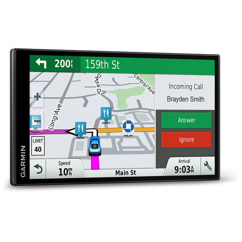 Garmin DriveSmart 61 LMT-S Automobile Portable GPS Navigator, 7" Touchscreen Color Display, Mountable, Black - 010-01681-02