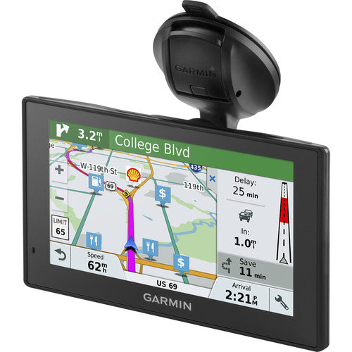 Garmin DriveAssist 51 LMT-S Automobile Portable GPS Navigator, 5" Touchscreen Color Display, Dash Cam, Mountable, Black - 010-01682-02