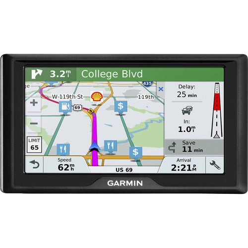 Garmin Drive 61 LMT-S Automobile Portable GPS Navigator, 6.1" Touchscreen Color Display, Mountable, Black - 010-01679-0C