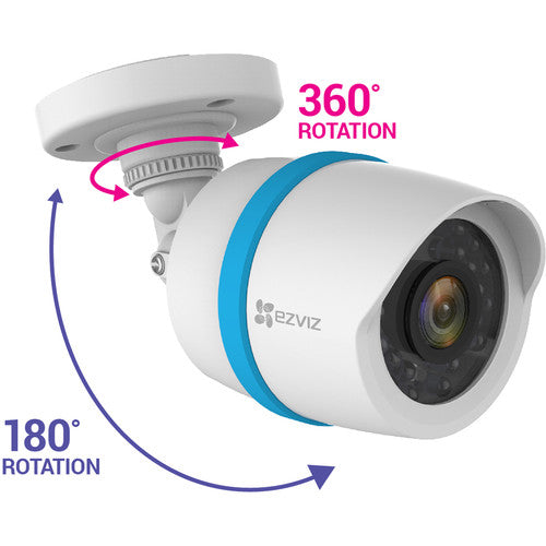 Ezviz 8-Channel 1080p HD Security System, 4 PoE Cameras, 2TB HDD - BN-1824A2 (Certified Refurbished)