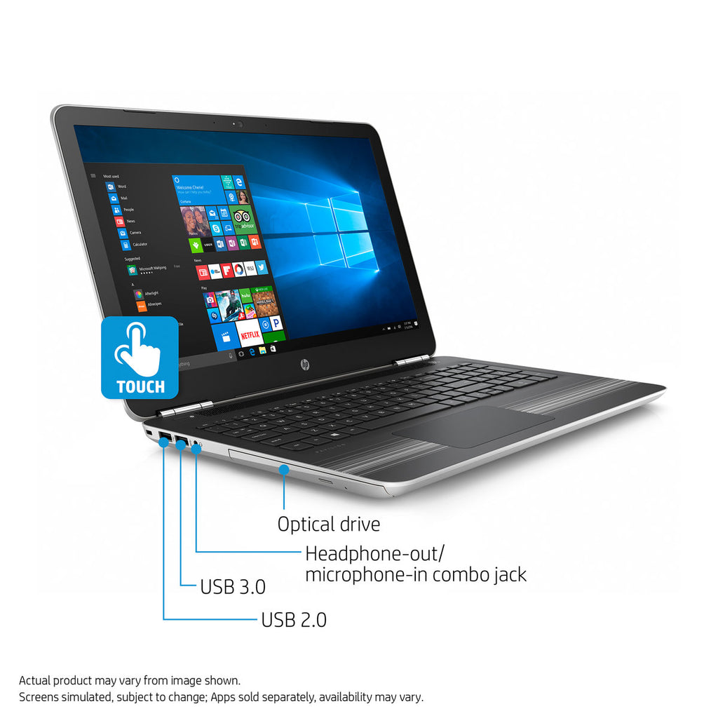 HP Pavilion 15-aw053nr HD Touch Notebook AMD A12 8GB