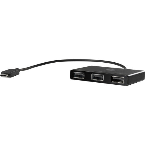 HP USB-C to USB-A Hub for Notebooks, Wired, Black - Z6A00UT