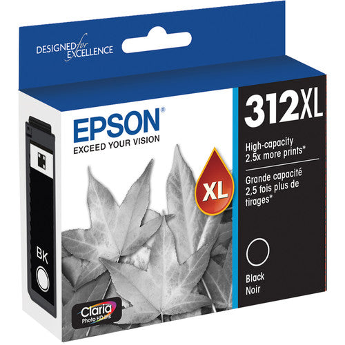 Epson 312XL Claria Photo Hi-Definition Black Ink Cartridge, High Capacity - T312XL120-S