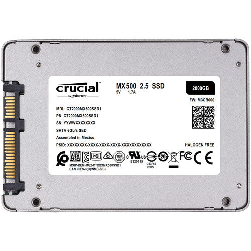 Crucial MX500 2TB Internal Solid State Drive, Micron 3D NAND - CT2000MX500SSD1