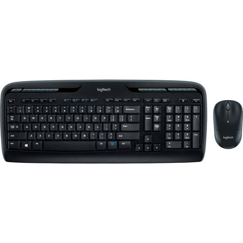Logitech MK320 Wireless Desktop Keyboard Mouse Combo, USB, RF, Optical Mouse, Scroll Wheel, Black - 920-002836