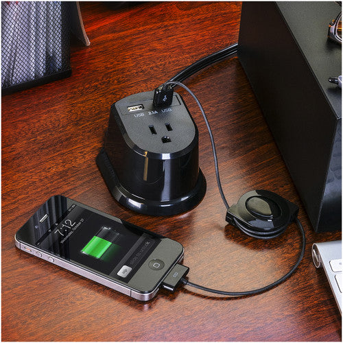 CyberPower Professional Dual-USB Power Station, 1 Outlet, 2 USB Ports, 2.1A of Shared Power - CSP105U