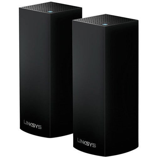 Linksys Velop WiFi Mesh System, Tri-Band with with MU-MIMO, 2-Pack, Black - WHW0302B