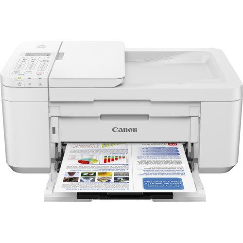 Canon PIXMA TR4520 Wireless Office All-In-One Printer, Inkjet Color Printer, USB & Wi-Fi Connectivity, White - 2984C022