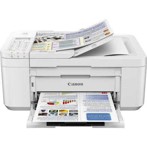Canon PIXMA TR4520 Wireless Office All-In-One Printer, Inkjet Color Printer, USB & Wi-Fi Connectivity, White - 2984C022
