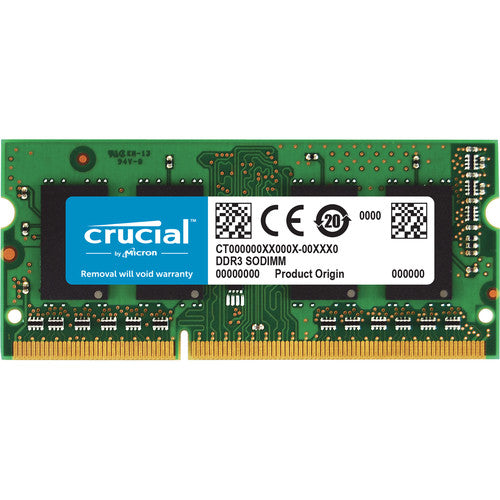 Crucial 4GB DDR3-1600 Non-ECC SODIMM RAM, 204-pin Memory Module- CT51264BF160B