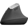 Logitech MX Vertical Advanced Ergonomic Mouse, Optical, Cable/Wireless, Bluetooth/Radio Frequency, USB, 4000 DPI, Graphite-  910-005447
