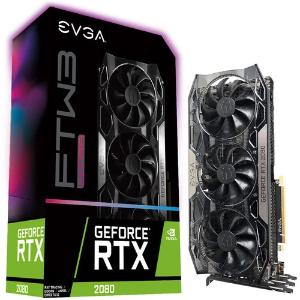 EVGA GeForce RTX 2080 Graphic Card, FTW3 Ultra Gaming Graphic Card, 8 GB GDDR6, 1860 MHz, 256 bit Memory Bus Width, DisplayPort, HDMI, USB Type-C - 08G-P4-2287-KR
