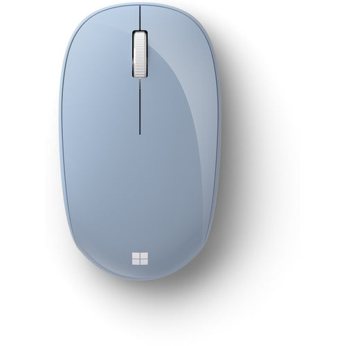 Microsoft Bluetooth Mouse, Wireless, 2.4GHz, 4 Buttons, Vertical Scrolling, Pastel Blue - RJN-00013