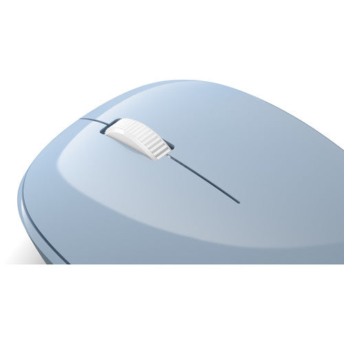 Microsoft Bluetooth Mouse, Wireless, 2.4GHz, 4 Buttons, Vertical Scrolling, Pastel Blue - RJN-00013