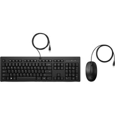 HP 225 Wired Mouse and Keyboard Combo, USB-A, Scroll Wheel, Black - 286J4UT#ABA