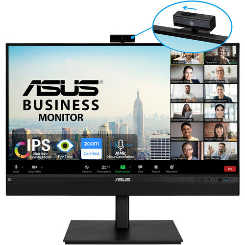 ASUS 27" QHD Webcam Monitor, 16:9, 5ms, 1000:1-Contrast - BE27ACSBK