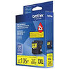 Brother Genuine Super High-Yield Yellow Ink Cartridge, 1200 Pages - LC105Y