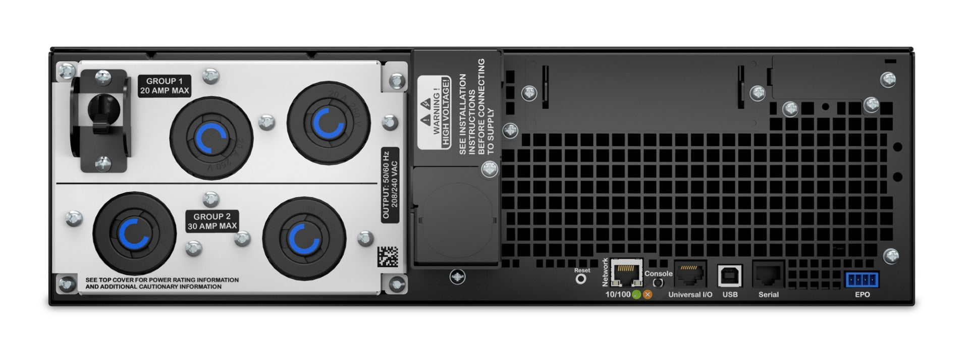 APC Smart-UPS SRT 5000VA RM 208V, Sine Wave, RJ-45, USB - SRT5KRMXLT