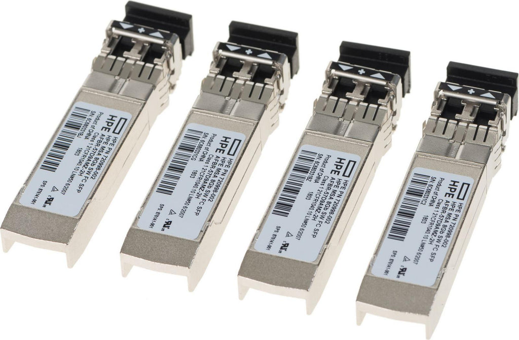 HPE MSA 16GB SFP+ Short Wave Transceivers, Fibre Channel, 4-Pack of 16 Gbps, Wired - C8R24B
