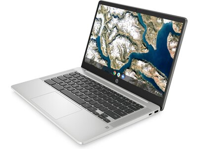 HP 14a-na0230nr 14" HD Chromebook, Intel Celeron N4120, 1.10GHz, 4GB RAM, 64GB eMMC, Chrome OS - 60F61UA#ABA