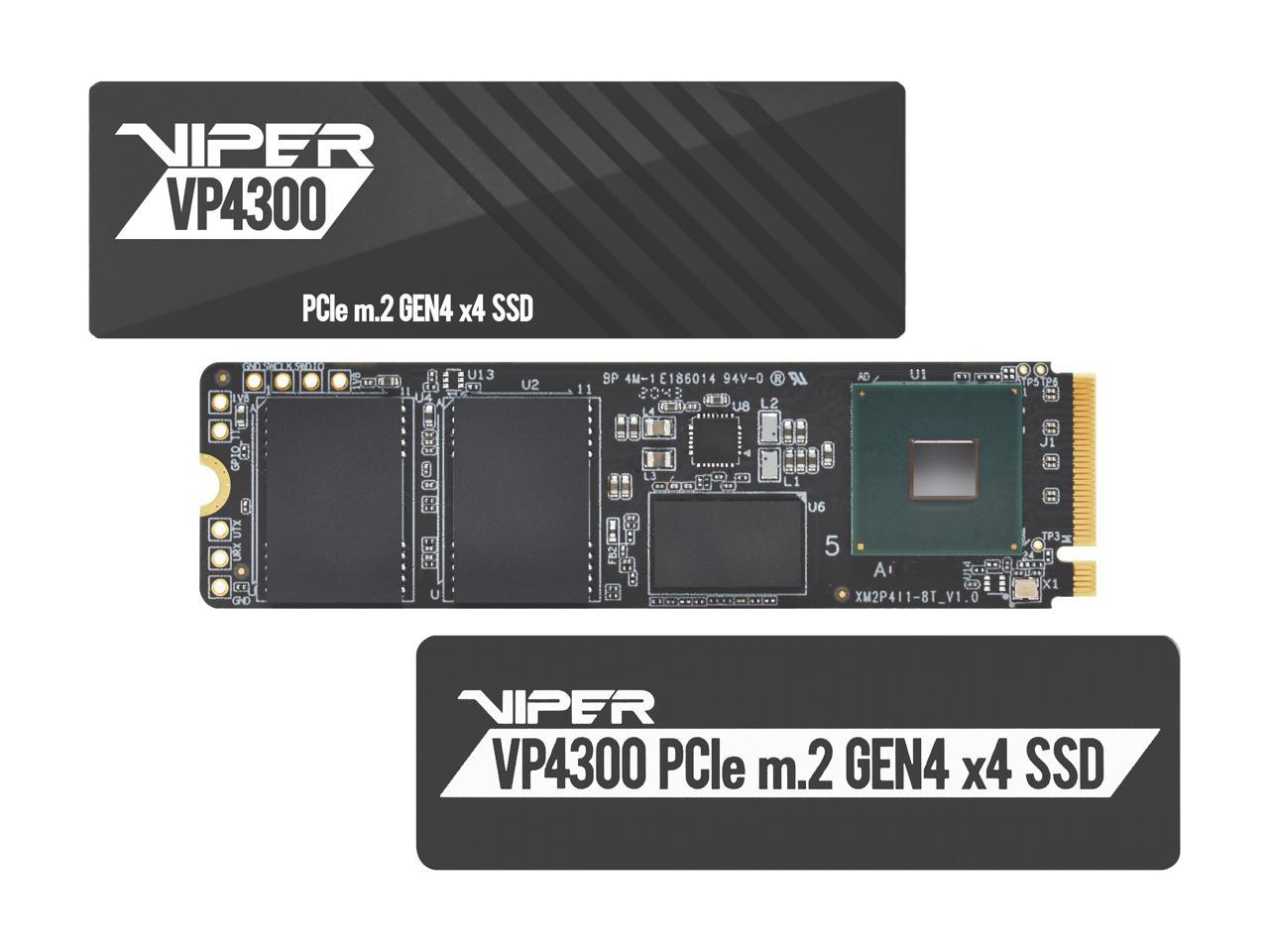 Patriot Memory Viper VP4300 1TB Internal Solid State Drive, M.2 PCIe Gen4 x 4 Gaming SSD - VP4300-1TBM28H