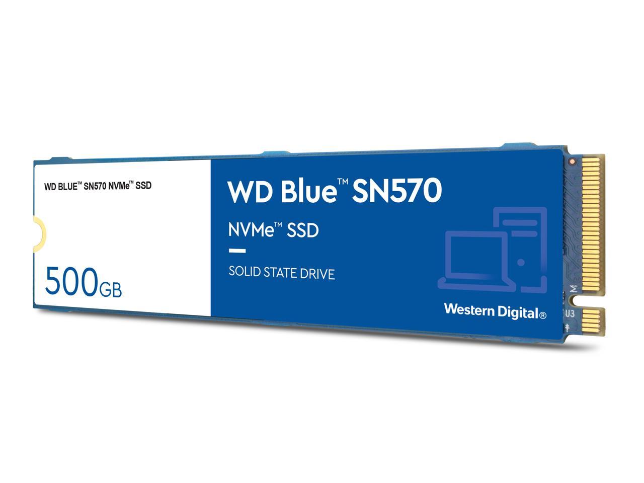 Western Digital Blue SN570 500GB NVMe Solid State Drive, 3500MB/s, M.2 2280 - WDS500G3B0C
