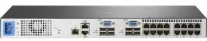 HPE 0x2x16 G3 KVM Console Switch, 16 x KVM Ports, RJ-45 - AF652A