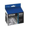 Epson 252 DURABrite Ultra Black Dual Ink Cartridges (2-Pack), 350 Pages - T252120-D2