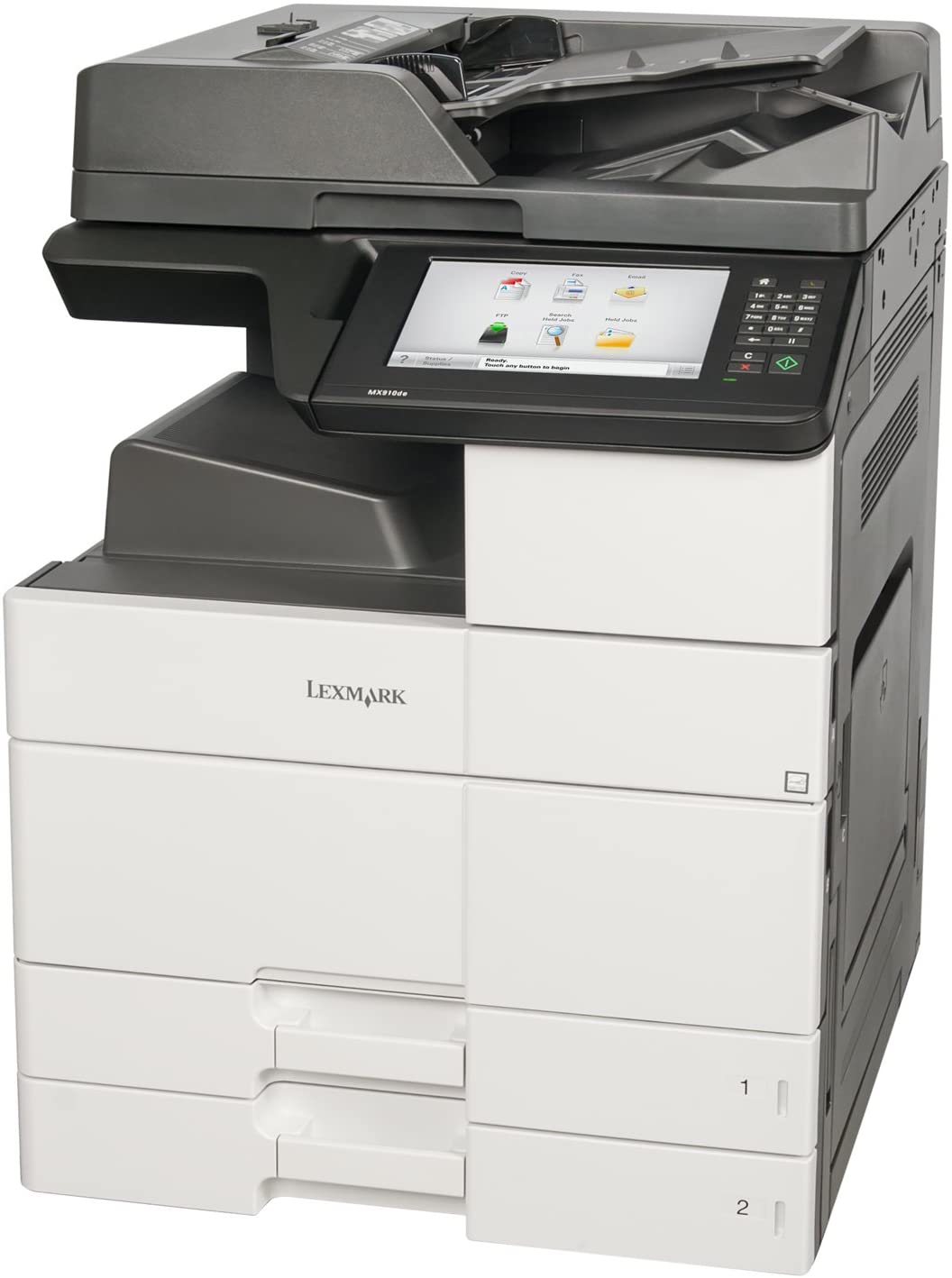 Lexmark MX910de Monochrome Multifunction Laser Printer, 45 ppm, Duplex, Ethernet, USB - 26Z0100