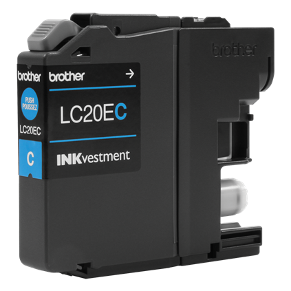 Brother Genuine INKvestment Super High-Yield Cyan Ink Cartridge, 1200 Pages - LC20EC