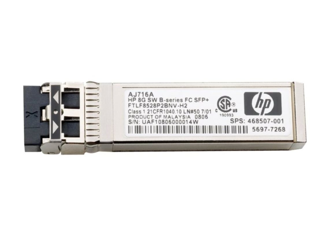 HPE B-Series 16GB SFP+ Short Wave Transceiver Module, Optical Fiber, Wired - QK724A