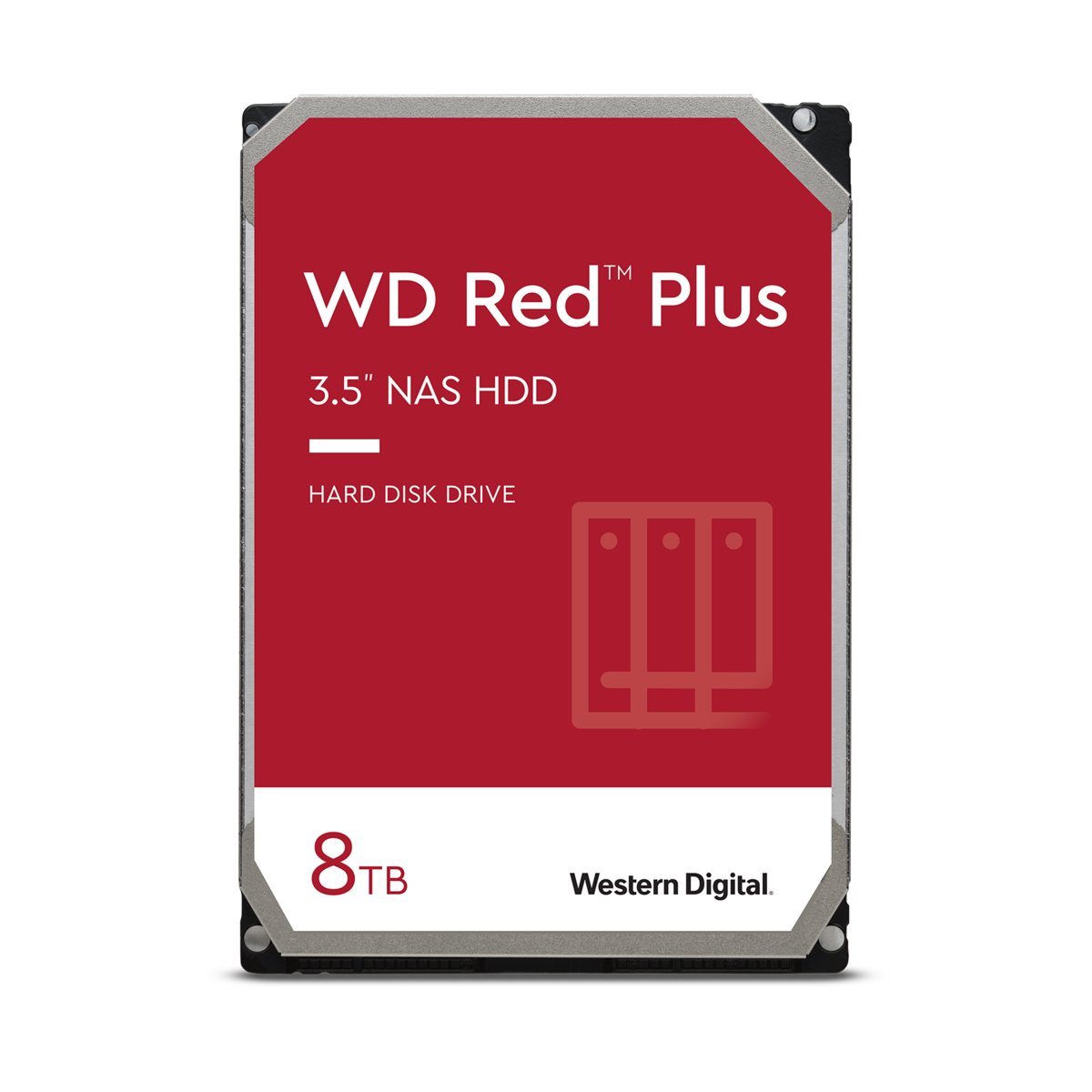 Western Digital Red Plus 8TB 3.5" NAS Internal Hard Drive, 128MB Cache, 5640 RPM, SATA 6.0Gb/s - WD80EFZZ