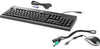 HP USB PS2 Washable Keyboard and Mouse, Wired, USB + PS/2, Black - BU207AT#ABA