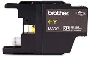 Brother Genuine High Yield Yellow Ink Cartridge, 600 Pages - LC75Y