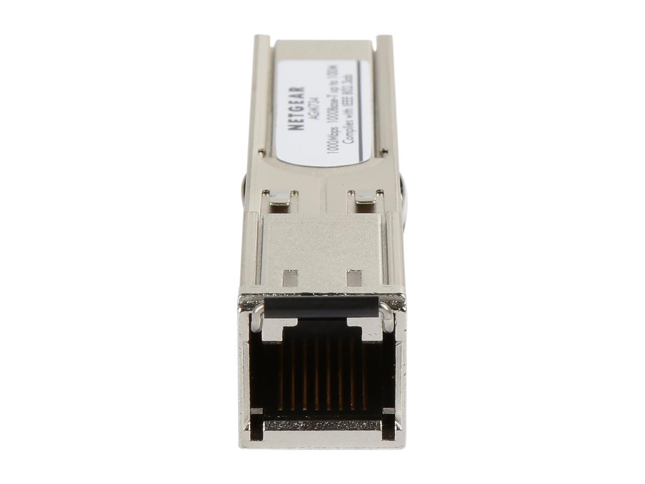 Netgear ProSafe AGM734 SFP (mini-GBIC) Transceiver Module, 1000Base-T Gigabit, RJ45 Connector - AGM734-10000S
